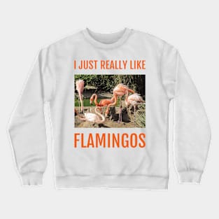 I Just Really Like Flamingos Crewneck Sweatshirt